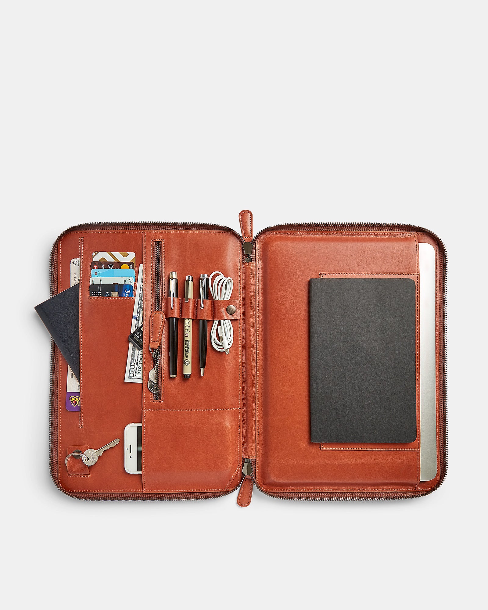 Mark Tech leather portfolio case, designed to fit Apple MacBook Pro