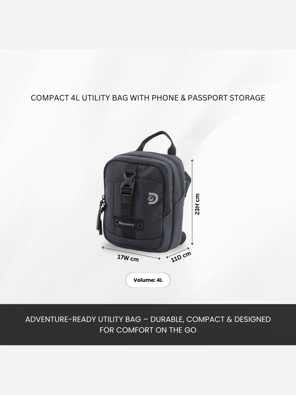 Bagsy_Discovery_Utility Bag_Shield - Utility Bag 4L_D00112.06_Black