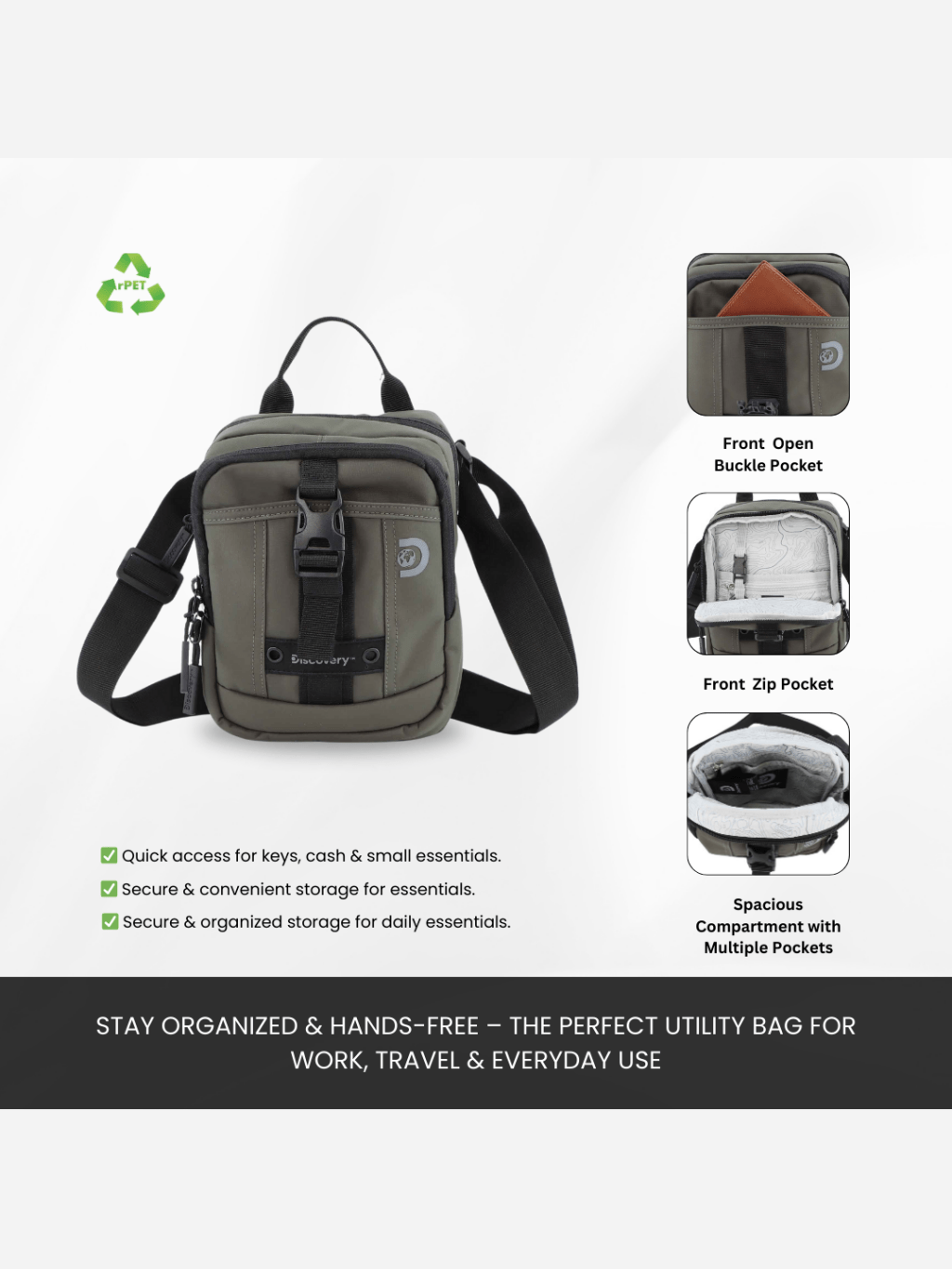 Bagsy_Discovery_Utility Bag_Shield - Utility Bag 4L_D00112.11_Khaki