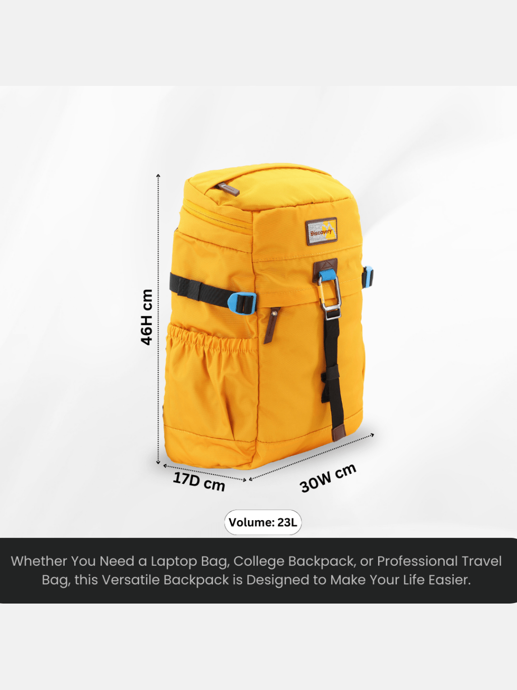 Bagsy_Discovery_Backpack_Icon Travel Backpack 25L_D00723.68_Ocher