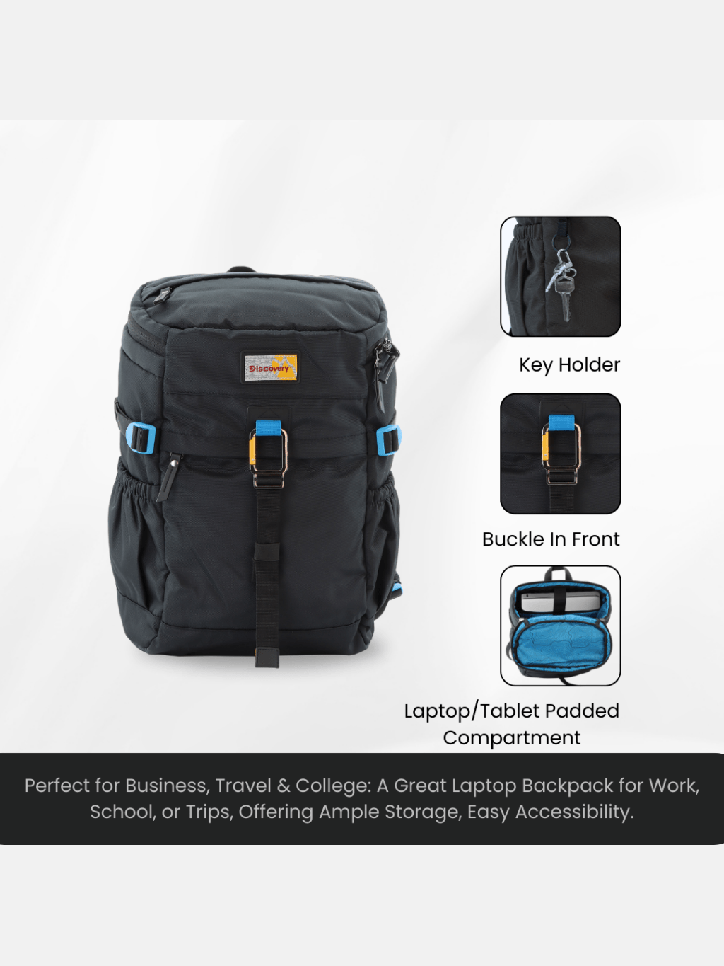 Bagsy_Discovery_Backpack_Icon Travel Backpack 25L_D00723.06_Black