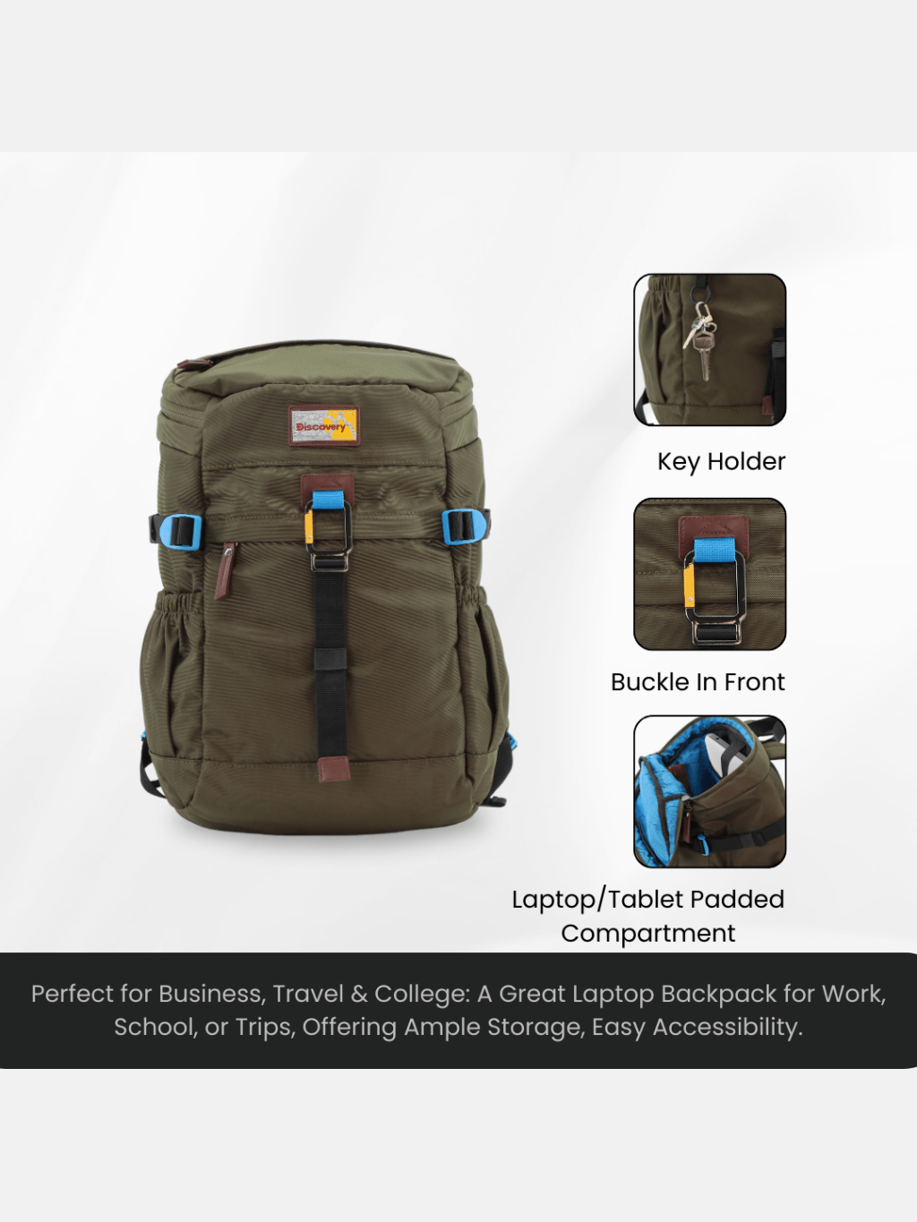 Bagsy_Discovery_Backpack_Icon Travel Backpack 25L_D00723.11_Khaki