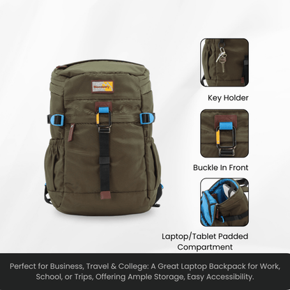 Bagsy_Discovery_Backpack_Icon Travel Backpack 25L_D00723.11_Khaki