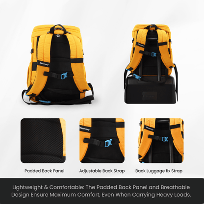 Bagsy_Discovery_Backpack_Icon Travel Backpack 25L_D00723.68_Ocher
