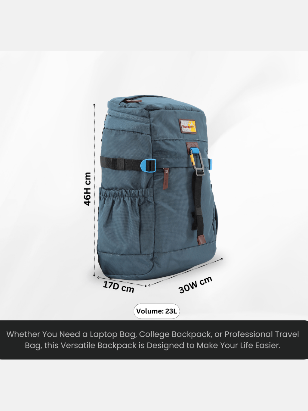 Bagsy_Discovery_Backpack_Icon Travel Backpack 25L_D00723.40_Steel Blue