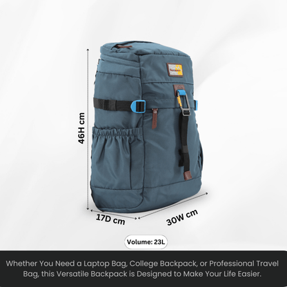 Bagsy_Discovery_Backpack_Icon Travel Backpack 25L_D00723.40_Steel Blue