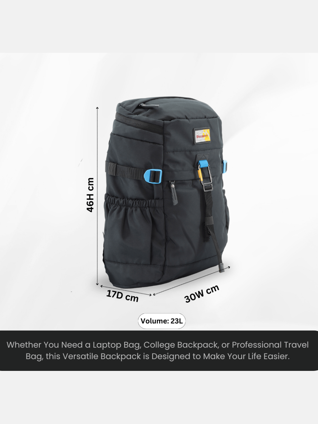 Bagsy_Discovery_Backpack_Icon Travel Backpack 25L_D00723.40_Steel Blue