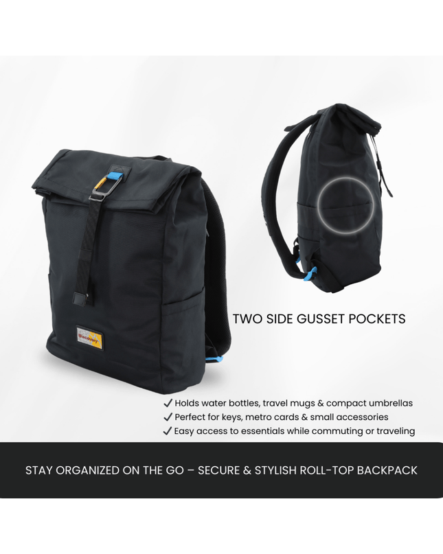 Bagsy_Discovery_Roll Top Bag_Icon Roll Top Bag 15L_D00722.06_Black
