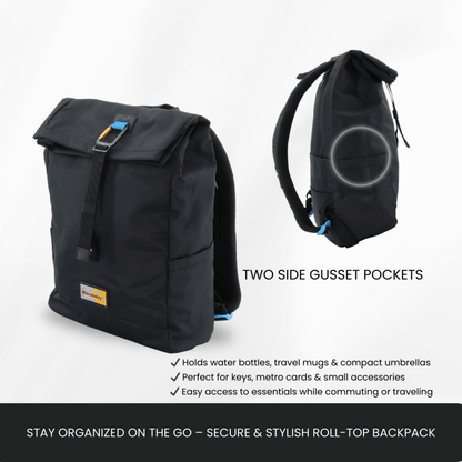 Bagsy_Discovery_Roll Top Bag_Icon Roll Top Bag 15L_D00722.06_Black