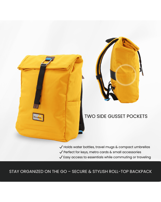 Bagsy_Discovery_Roll Top Bag_Icon Roll Top Bag 15L_D00722.68_Ocher