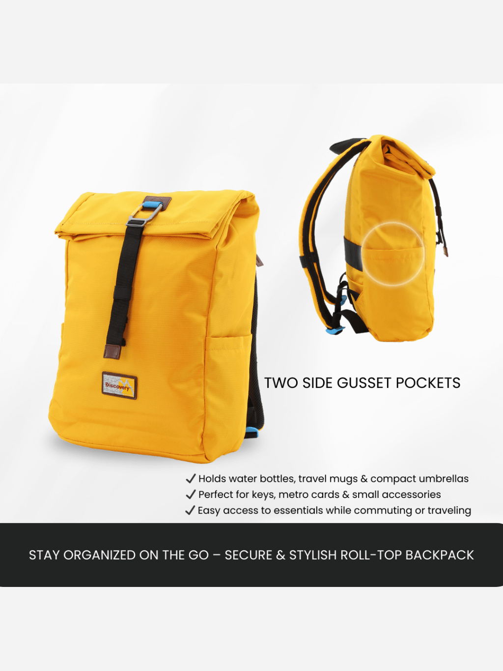 Bagsy_Discovery_Roll Top Bag_Icon Roll Top Bag 15L_D00722.68_Ocher