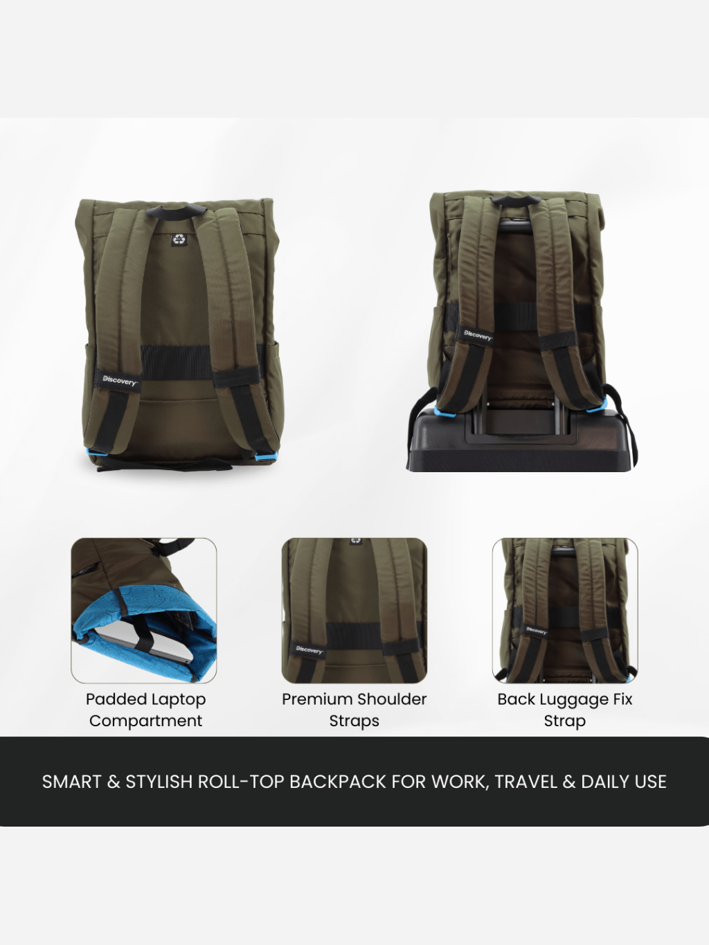 Bagsy_Discovery_Roll Top Bag_Icon Roll Top Bag 15L_D00722.11_Khaki