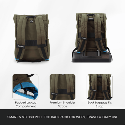 Bagsy_Discovery_Roll Top Bag_Icon Roll Top Bag 15L_D00722.11_Khaki