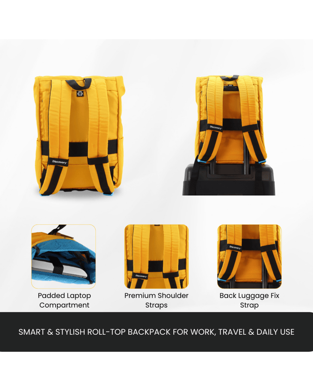 Bagsy_Discovery_Roll Top Bag_Icon Roll Top Bag 15L_D00722.68_Ocher