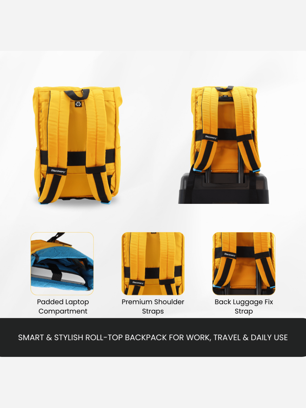 Bagsy_Discovery_Roll Top Bag_Icon Roll Top Bag 15L_D00722.68_Ocher