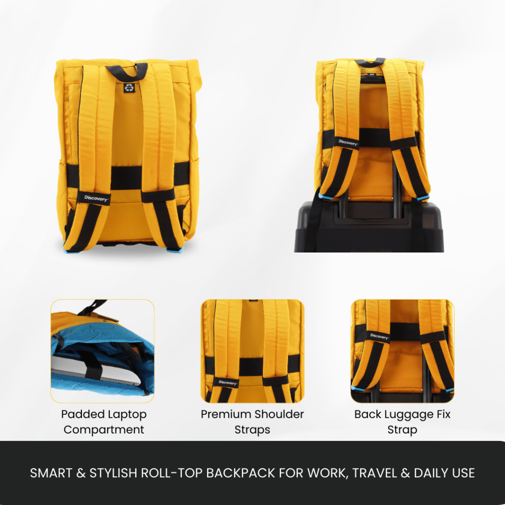 Bagsy_Discovery_Roll Top Bag_Icon Roll Top Bag 15L_D00722.68_Ocher