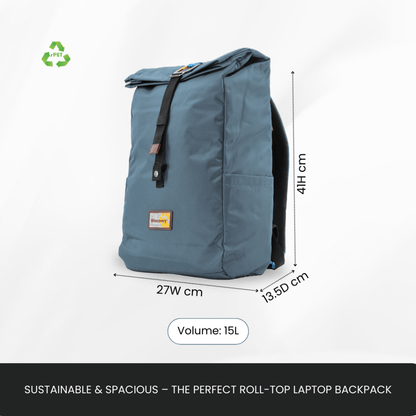 Bagsy_Discovery_Roll Top Bag_Icon Roll Top Bag 15L_D00722.40_Steel Blue