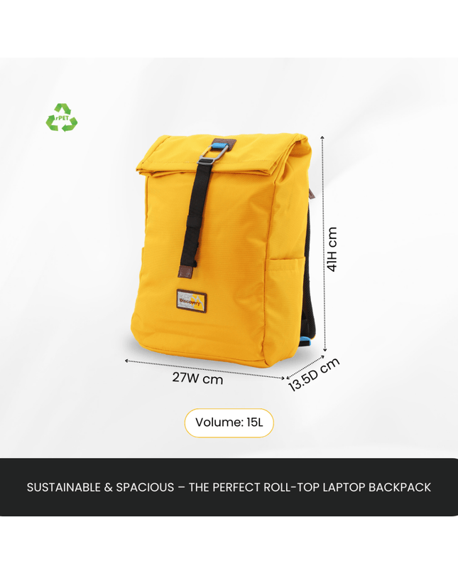 Bagsy_Discovery_Roll Top Bag_Icon Roll Top Bag 15L_D00722.68_Ocher