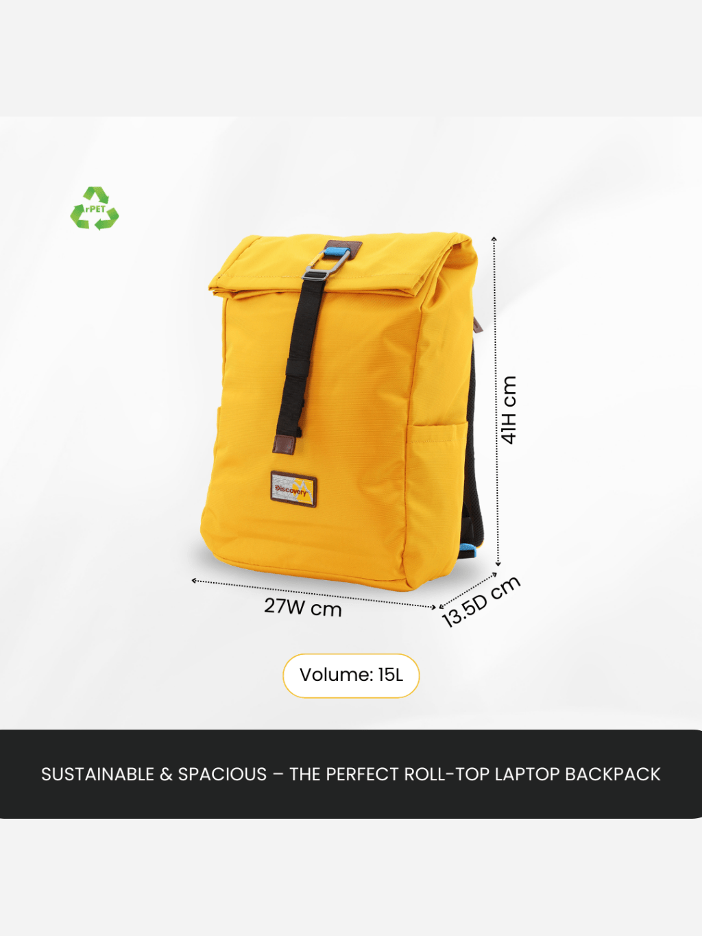 Bagsy_Discovery_Roll Top Bag_Icon Roll Top Bag 15L_D00722.68_Ocher