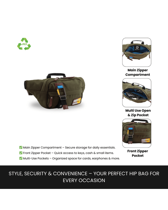 Bagsy_Discovery_Waist Bag_Icon Waist Bag 4L_D00716.11_Khaki