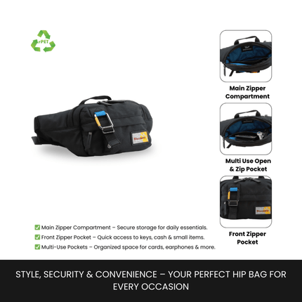 Bagsy_Discovery_Waist Bag_Icon Waist Bag 4L_D00716.06_Black