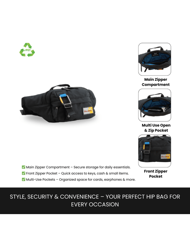 Bagsy_Discovery_Waist Bag_Icon Waist Bag 4L_D00716.06_Black