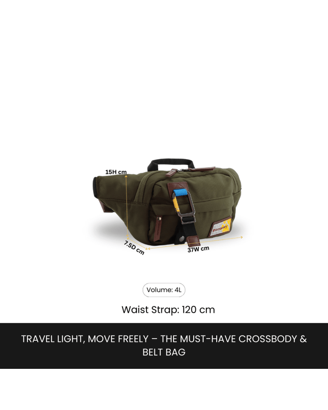 Bagsy_Discovery_Waist Bag_Icon Waist Bag 4L_D00716.11_Khaki