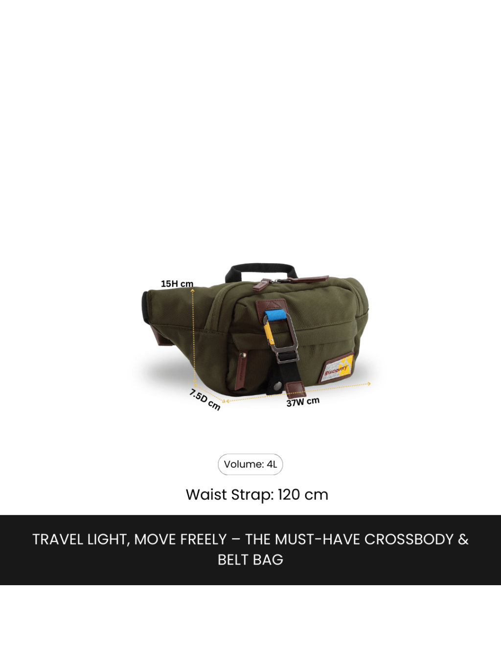 Bagsy_Discovery_Waist Bag_Icon Waist Bag 4L_D00716.11_Khaki