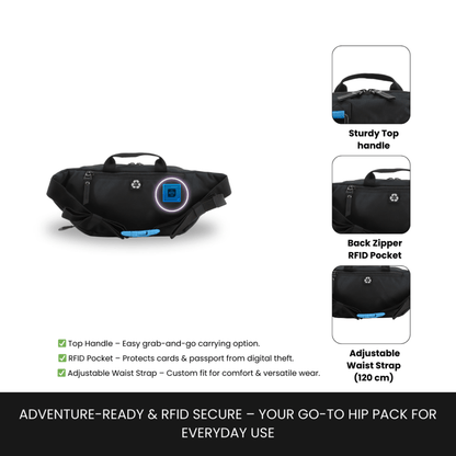 Bagsy_Discovery_Waist Bag_Icon Waist Bag 4L_D00716.06_Black