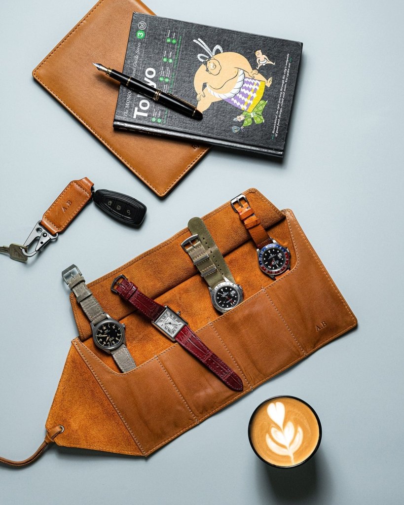 BAGSY_Ryokō_Accessories_GMT Watch Roll_ACC - GMT - BL - 001_