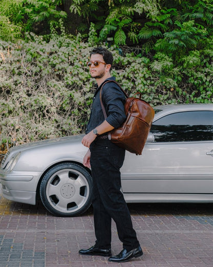BAGSY_Ryokō_Bags_Madison Backpack | Vintage Brown_BAG - MDB - VBR - 003_
