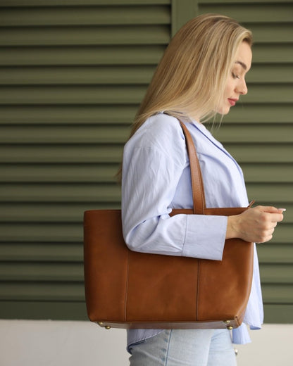 BAGSY_Ryokō_Bags_Seoul Work Tote | Tan_BAG - SWT - TN - 004_