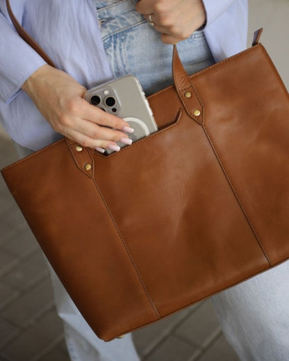 BAGSY_Ryokō_Bags_Seoul Work Tote | Tan_BAG - SWT - TN - 004_