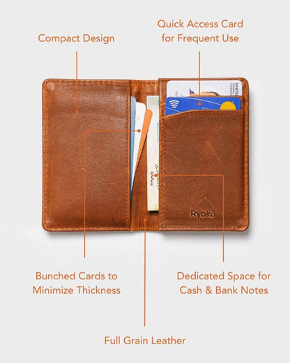 BAGSY_Ryokō__Joplin RFID Card Wallet | Tan__