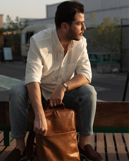 BAGSY_Ryokō__Soho Urbanist Slim Backpack | Tan__